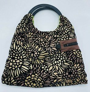 Womens Handbag 1154 Lill Studio Reversible Rigid Handle Floral Zip Pocket Purse